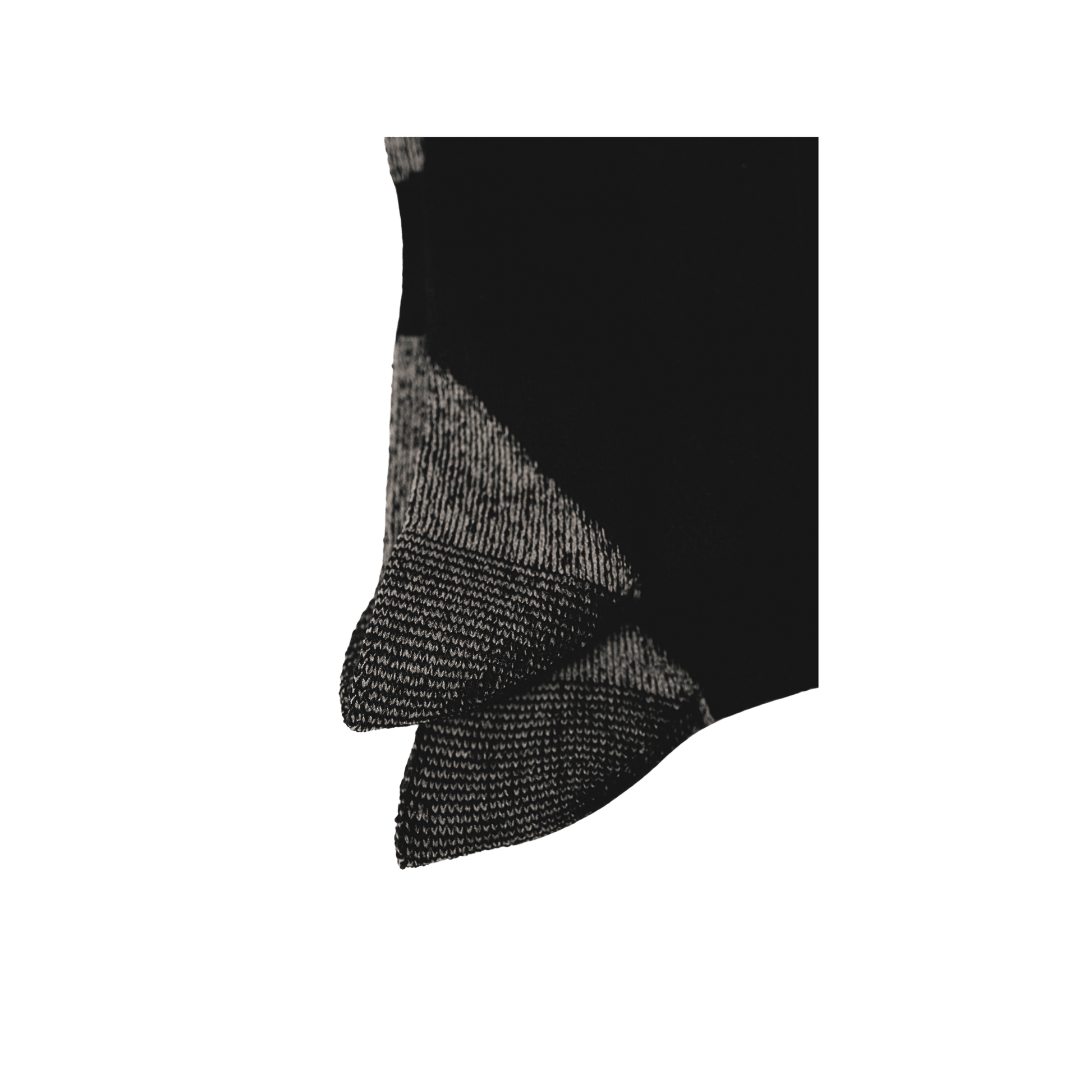 Black and grey merino wool thermal socks with heel and toe cushioning